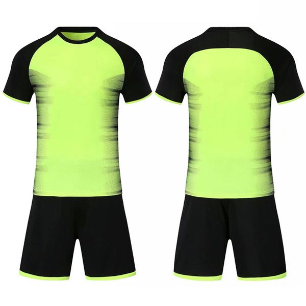 

2021 soccer sets smooth 523 fluorescent green football sweat absorbing and breathable children's training suit, Black