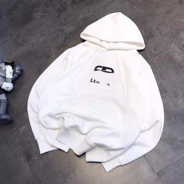 

2021 autumn new fashion alphabet print pullover hooded urban leisure loose slim couple sweater, Black