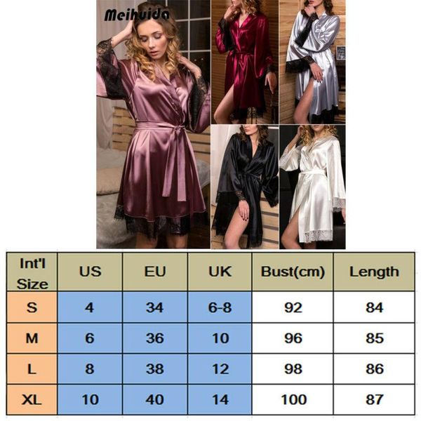 Damen Nachtwäsche Sexy Satin Seide Frauen Casual Mini Nachthemd Sommer Slip Kleid Spitze Hause Robe Bad Tragen Schlafen 2023