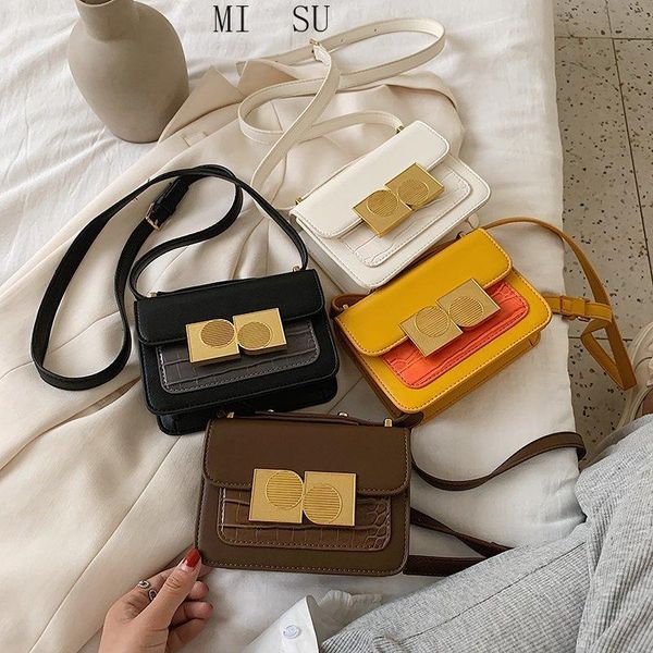 

cross body 2021 fashion luxury women shoulder underarm bag lady messenger mini handbag female yellow leather party flap crossbody bags