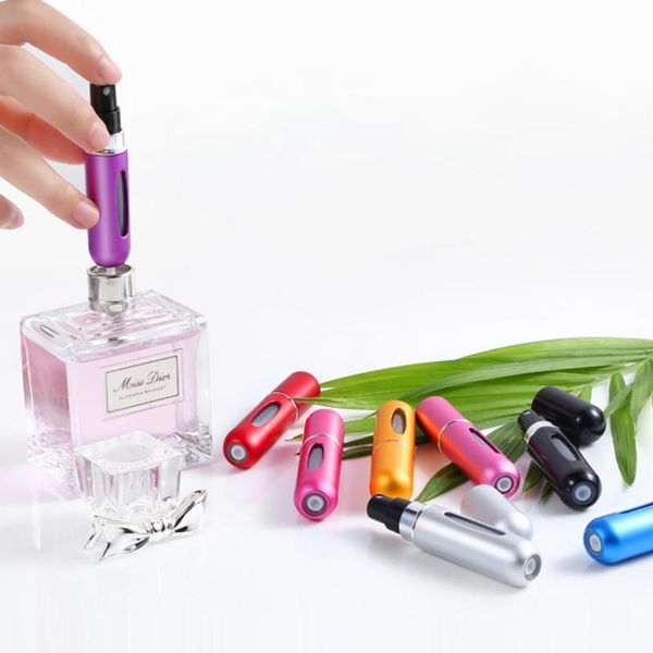 

storage bottles & jars wholesale 5ml mini aluminum perfume spray bottle, empty portable cosmetic packaging refillable