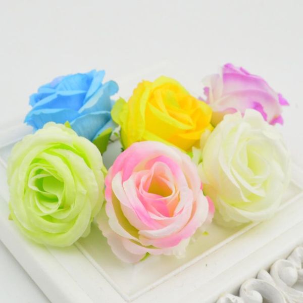 

5pcs small silk rose bud artificial collage wedding decoration flower party supplies stickers diy wreath gift craft jllgey