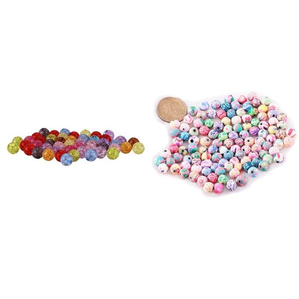 

other 150pcs beads jewelry accessory ceramic round 10 mm dia. with mixed crackle acrylic spacer ball 12mm