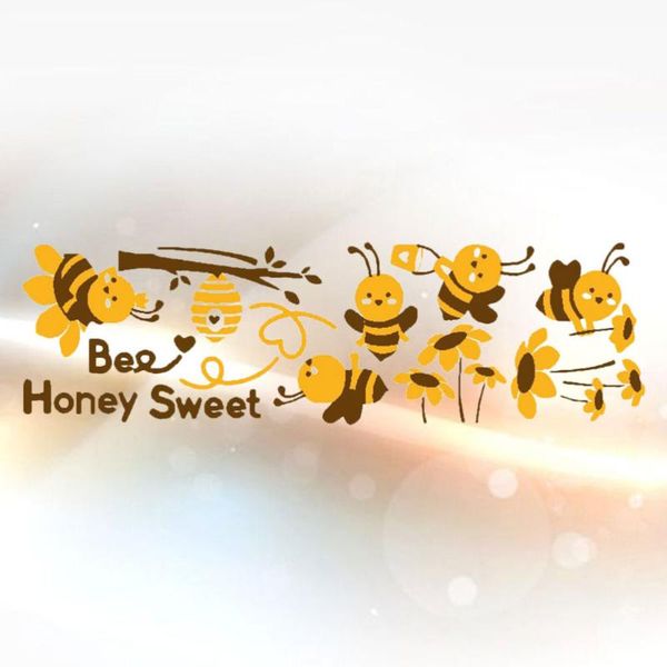 

wall stickers 1pc cartoon small bee decals decorative wallpaper for kindergarten kids room decoration