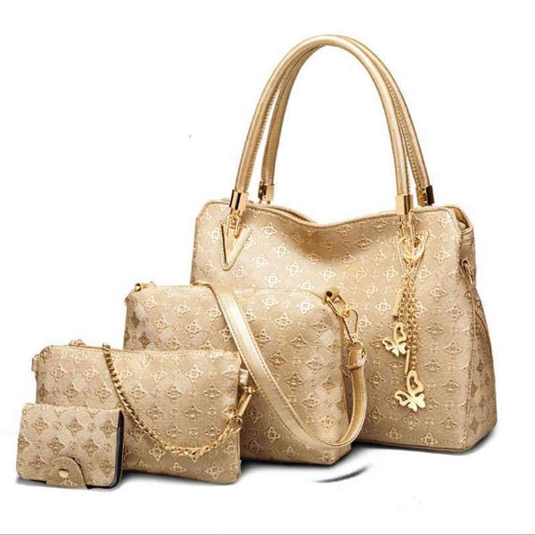 

evening bags women handle female composite messenger handbag set pu leather wallets key bag 1wns