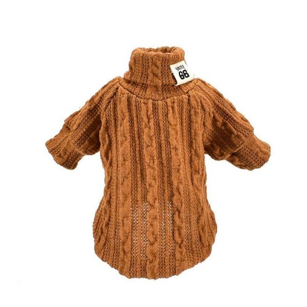 

6 colors dog turtleneck sweater outwear pet puppy clothes winter warm puggy clothing dog sweater knit apparel jlljst sport77777