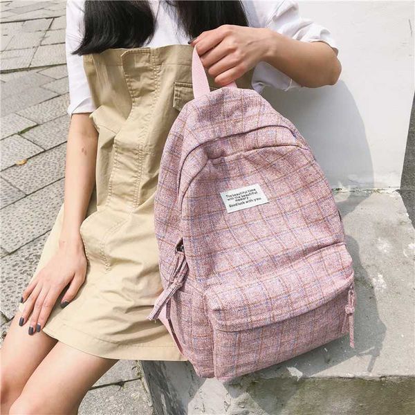 

school bags fashion girl boys college bag casual simple women backpack striped book packbags for teenage travel shoulder rucksack