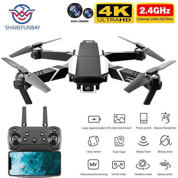 

new s62 drone 4k hd dual camera wifi fpv air pressure high maintenance long-distance flight foldable drone rc quadcopter toy