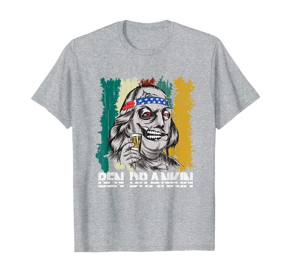 

ben drankin 4th of july independence day t-shirt, White;black