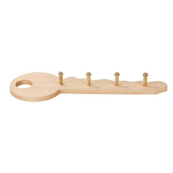 

black walnut wooden wall perforated brass porch hook creative door key towel hanger hook rack