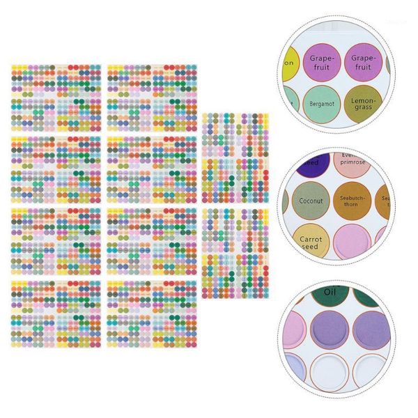 

storage bottles & jars 10pcs adhesive bottle cap label stickers round (colorful)