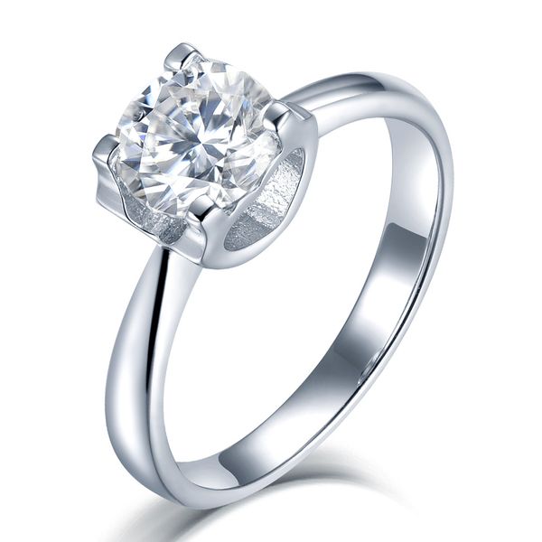

european and american fashion high-end tonglin s925 sterling silver korean fashion cow head inlaid moissanite wedding diamond ring engagemen