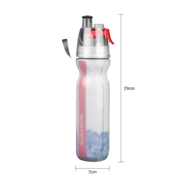 

water bottles & cages bicycle sports kettle portable plastic double layer bike fitness spray bottle with cold insulation function outdoor ac