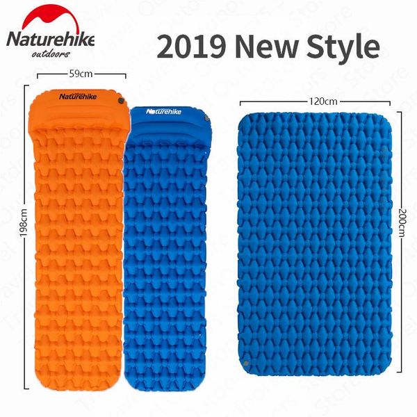 

naturehike mat outdoor camping inflatable mattress ultralight air bed portable tent sleeping pad camp moisture-proof pad