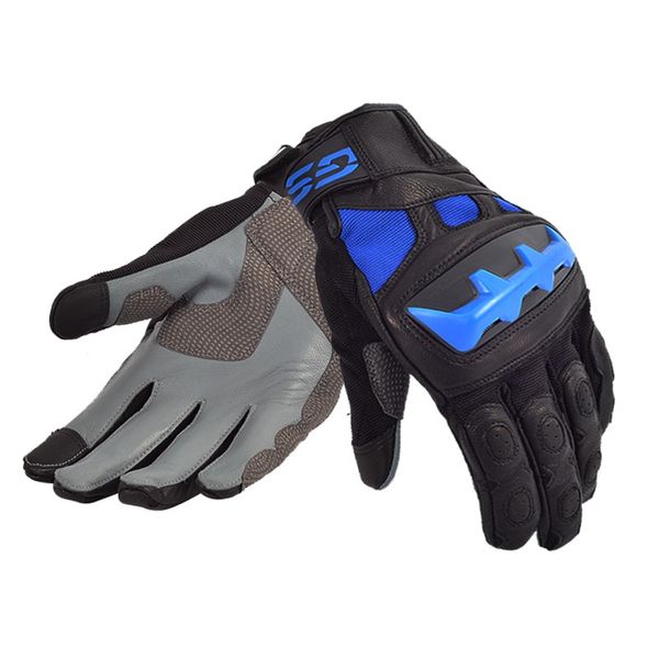 

new black motorcycle gs gloves for bmw motorsports mens leather gloveg, Blue;gray