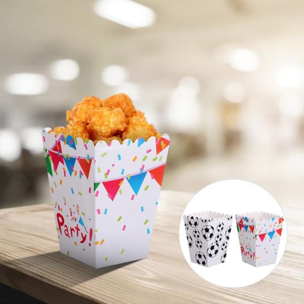 

48pcs paper popcorn boxes colorful printing snack boxes for kids birthday party