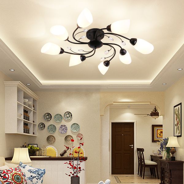 

modern led ceiling lights home lighting living room light fixtures luminaria de teto bedroom white glass ceiling lamp