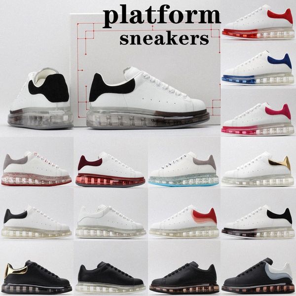 

2021 leather mens sneakers oversized shoe espadrilles men women flats cushioned espadrille flat white black platform cushion sole casual sho