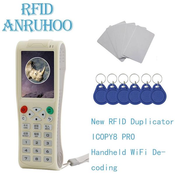 

access control card reader icopy8 pro rfid duplicator icid smart chip wifi decoder nfc tag badge writer 125khz clone 13.56mhz key copier