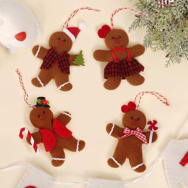 

christmas decorations ins cute gingerbread man doll ornaments tree pendants