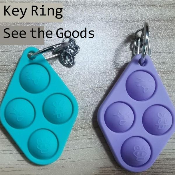

fidget pop it key ring push pop push bubble board finger game simple dimple keychain adhd sensory anxiety stress reliever toys tools h38vit4