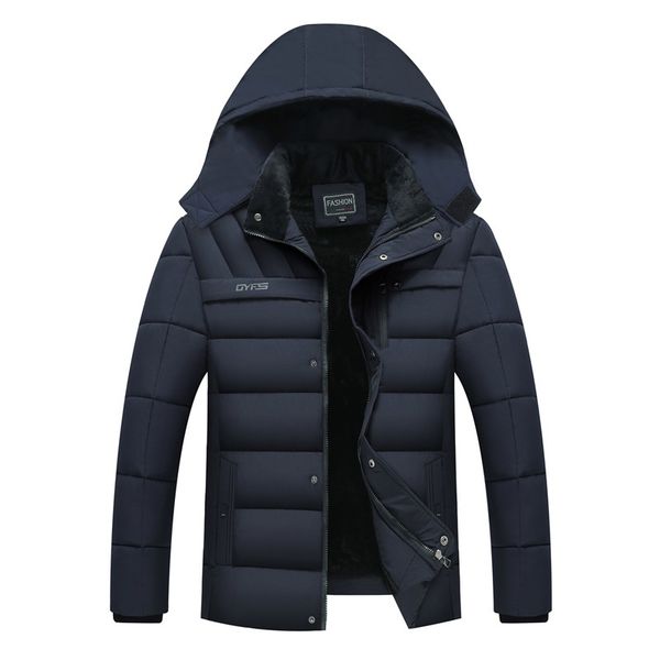 

2021 new winter thicken warm parkas with hoodie and fleece men's jackets 5xl outward cotton windproof parka male shirt luku, Black