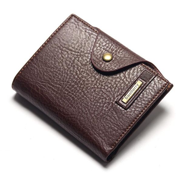 

wallets small wallet man short leather with warranty rifle, Red;black