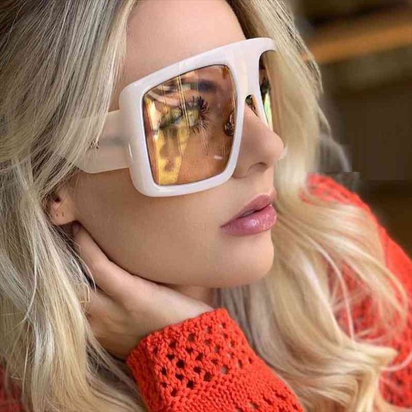 

celebrity large shield square sunglasses women brand oversized sun glasses men vintage beige shades lady windshield oculos uv400, White;black