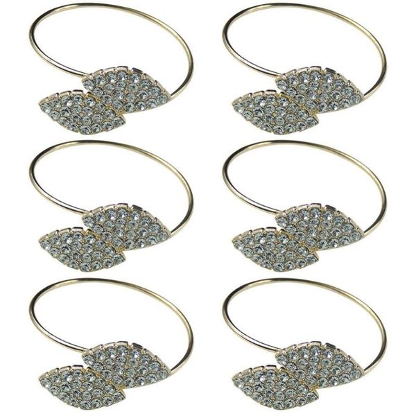 

napkin rings 6pcs rhinestone buckle holder el wedding dinner banquet decor