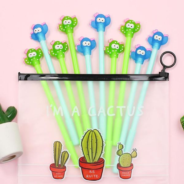 

gel pens 10pcs/pack cute plant cactus pen kawaii anime flower koala bear flute school kids girl novelty office stationery kawai thing