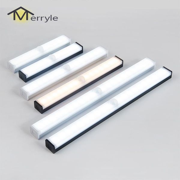 

cabinet light 30cm 20 led under usb rechargeable wall lights motion sensor night lamp for kitchen wardrobe closet bedroom decor