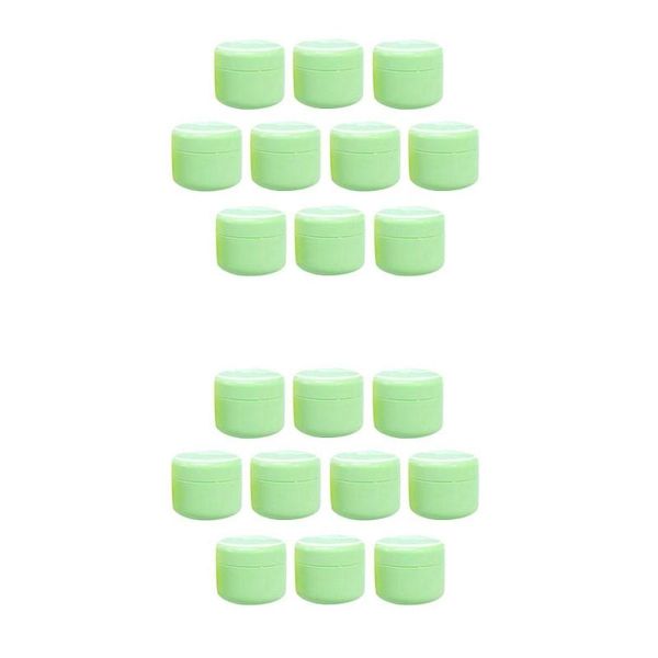

20 pieces refillable plastic empty face cream cosmetic container with lid cap