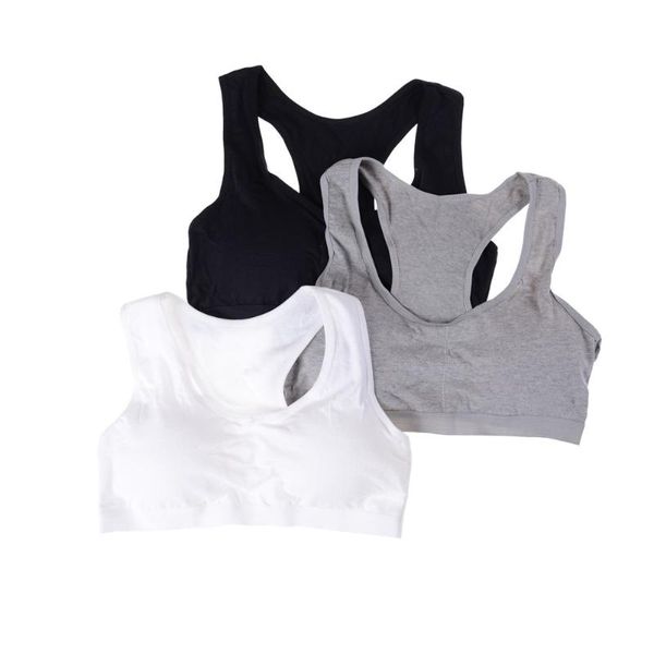 

gym clothing 1 pc cotton sports bra high breathable fitness women padded for running yoga seamless crop, White;black