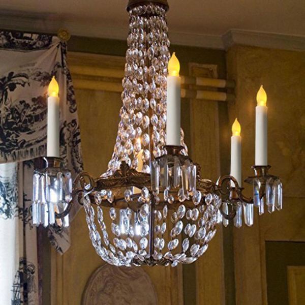 

2*16.5cm led candles romantic flameless taper warm white dipped battery operated