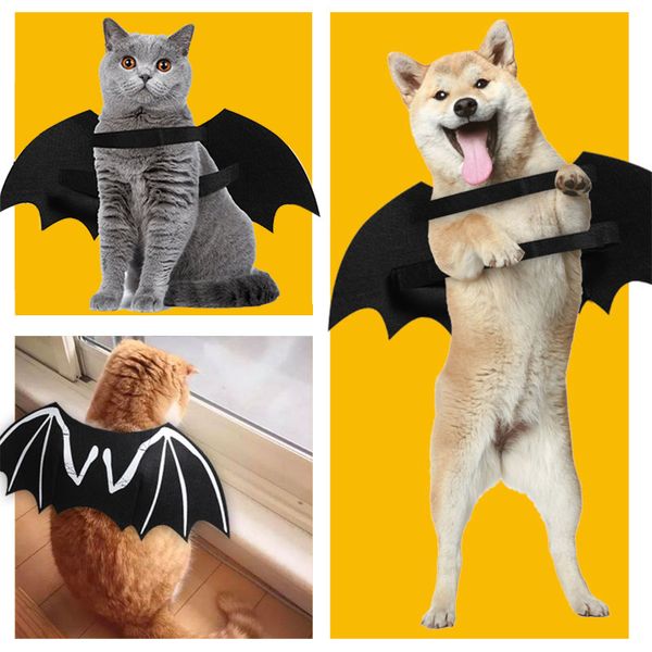 

pet cloth halloween costume creative cat dog minous bat wings