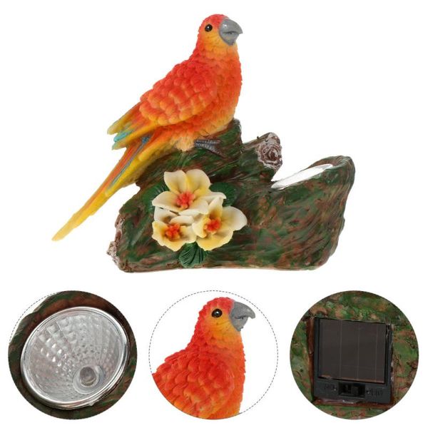 

wall lamp bird garden solar powered led animal miniature animals figurine