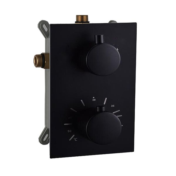 

bathroom shower sets black thermostatic bath faucets kit 3-way embedded box swivel tub spout faucet 9cyu
