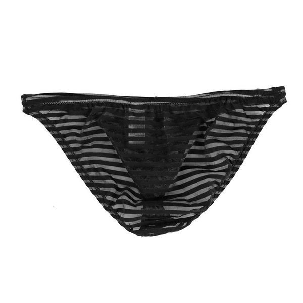 

new men's fashion slips bamboo fibre printed broek underwear transparent see door quick dry under, Black;white