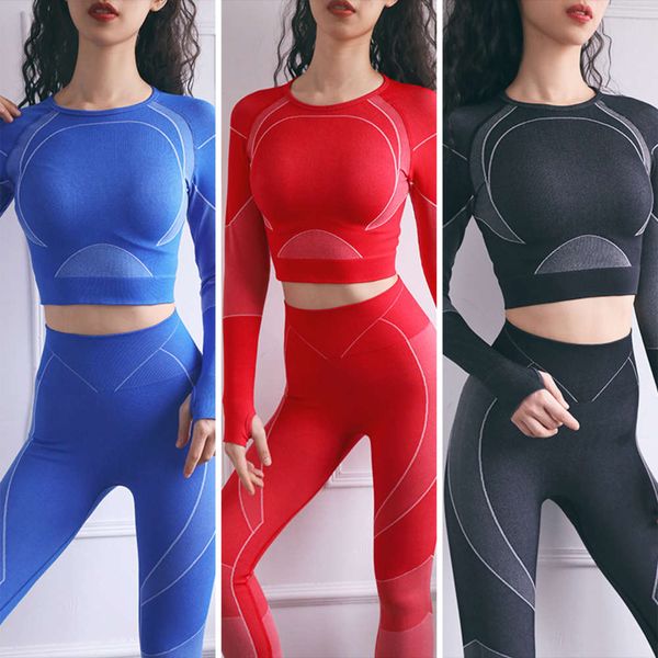 

selling sports yoga hip lifting elastic tights women's back open navel long sleeve fitness suit, Gray