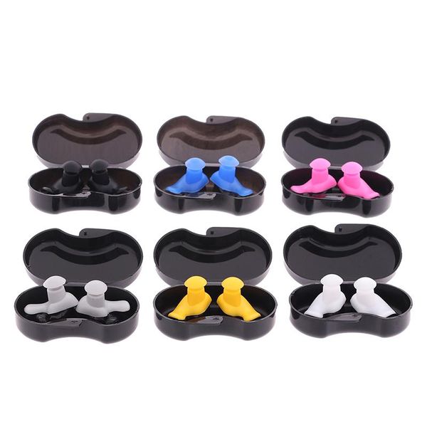 

nose clip 1 pair of soft silica gel ear protection reusable professional music noise reduction earplug swimming spiral box