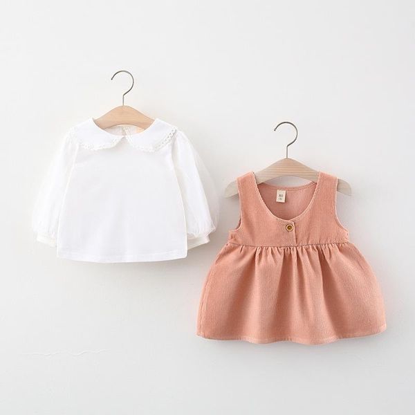 

clothing sets (4 pieces/lot) 2021 arrival spring girl's set 012001, White