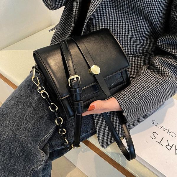 

cross body shoulder bag for women pu leather crossbody luxury simple ladies designer square daily small black white