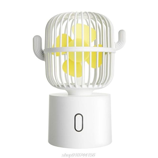 

cactus mini handheld table rechargeable 80 degree auto rotation 3 speeds for room home office outdoor travel m04 21 dropship