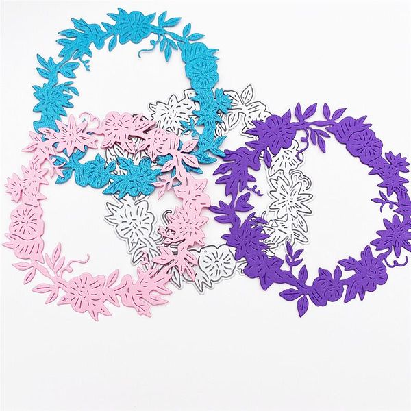 

painting supplies 2021 flower frame metal cutting dies wreath stencils for diy scrapbooking po decorative embossing crafts die cuts