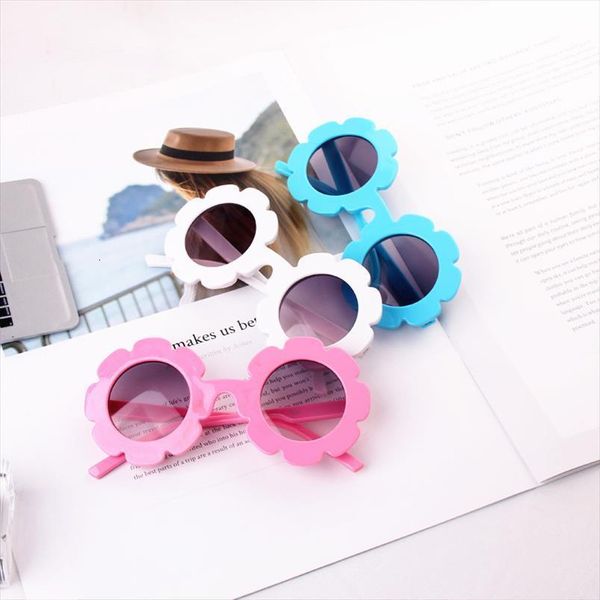 

wholesale arrived sun flower round cute kids sunglasses uv400 boy amp girl lovely baby glasses children oculos de sol n554, White;black