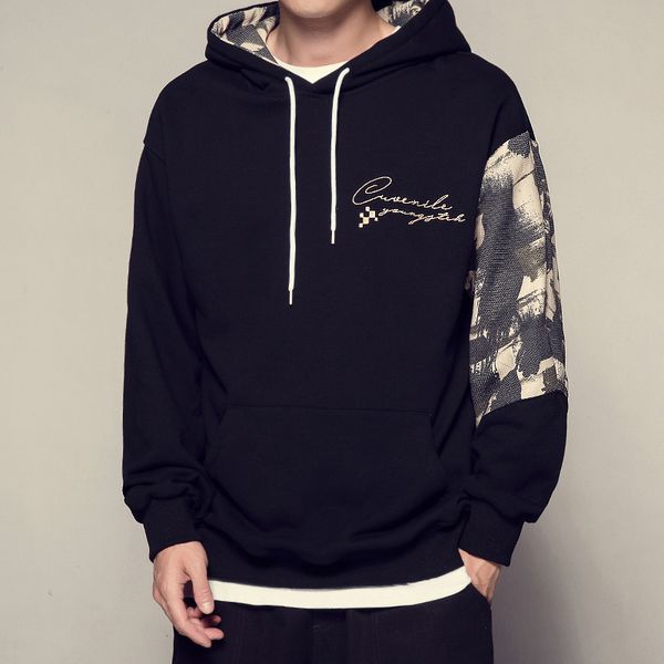 

2021 new 5xl-m hoodies harajuku women's sweatshirt streetwear amended korean design letter embroidered with hoodie sweater clothes 5bhk, Black
