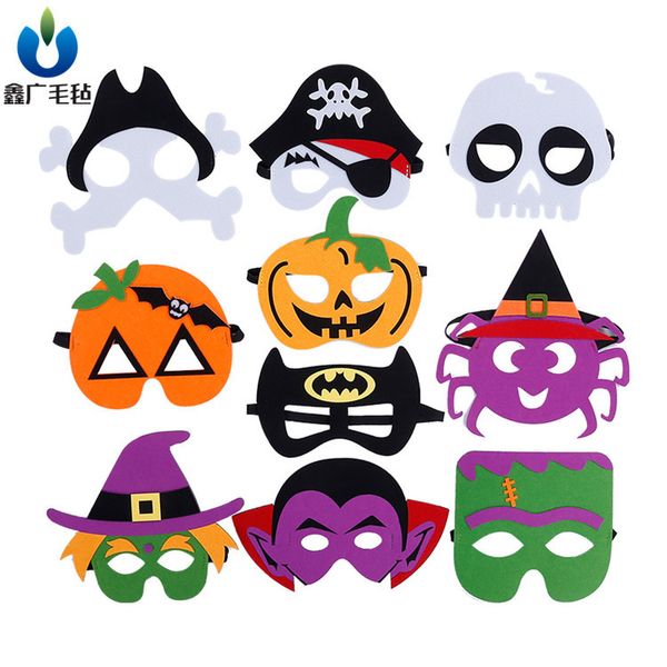 Giocattoli di Halloween Decorazione maschera in feltro personalizzata per feste in maschera per bambini