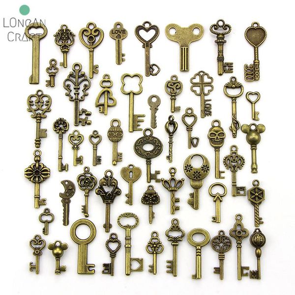 

craft tools 50pcs metal vintage keys pendant charms crafts connectors for embellishments scrapbooking jewelry diy accessories