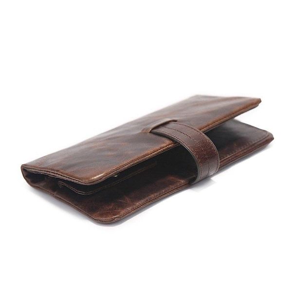 

wallets retro men genuine leather wallet man long purse natural cowhide travel document coin pocket male money bag wholesale, Red;black