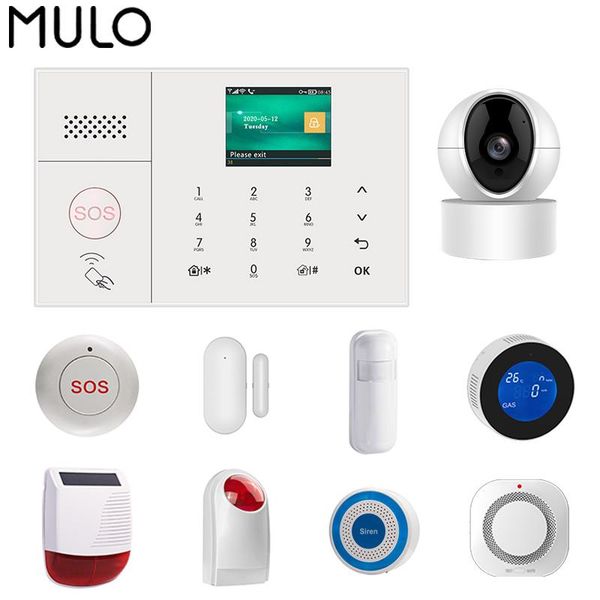 

alarm systems tuya wifi gsm home security host 433mhz wireless burglar motion detector smart life app control fire smoke